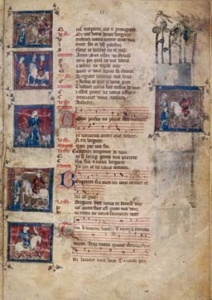 Note per “Le jeu de Robin”, di Adam de la Halle, manoscritto medievale